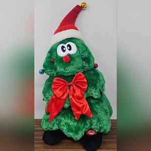 Sound & Light Animatronics Rockin Around The Christmas Tree Soft Plush 15" WORKS